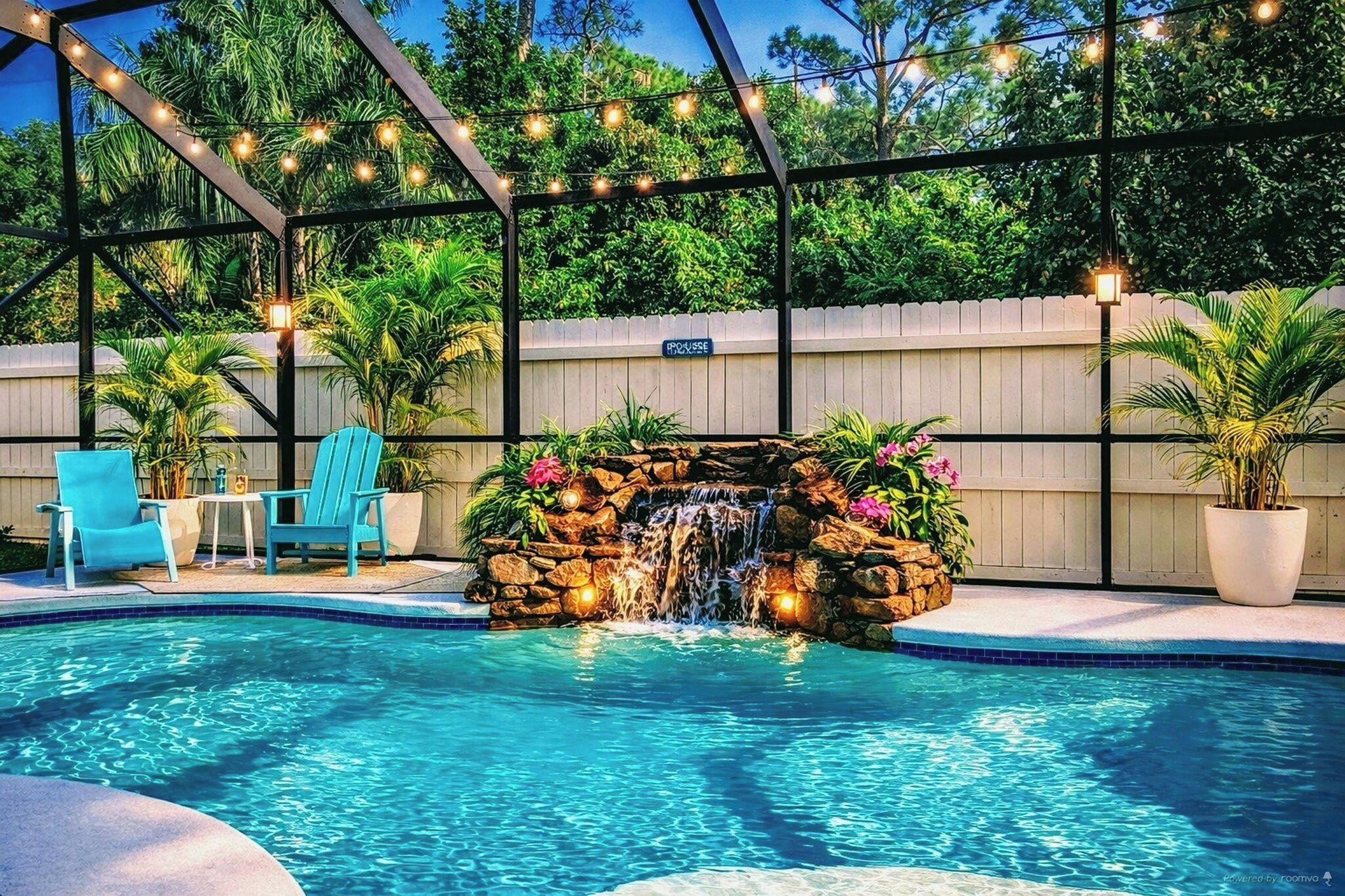 Piscine extérieure, piscine chauffée