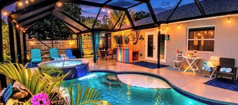 Tropical Oasis• Heated Pool • Spa• Tiki Bar• Pet-Friendly• Near Beach • Downtown