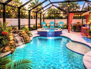 Outdoor pool, a heated pool