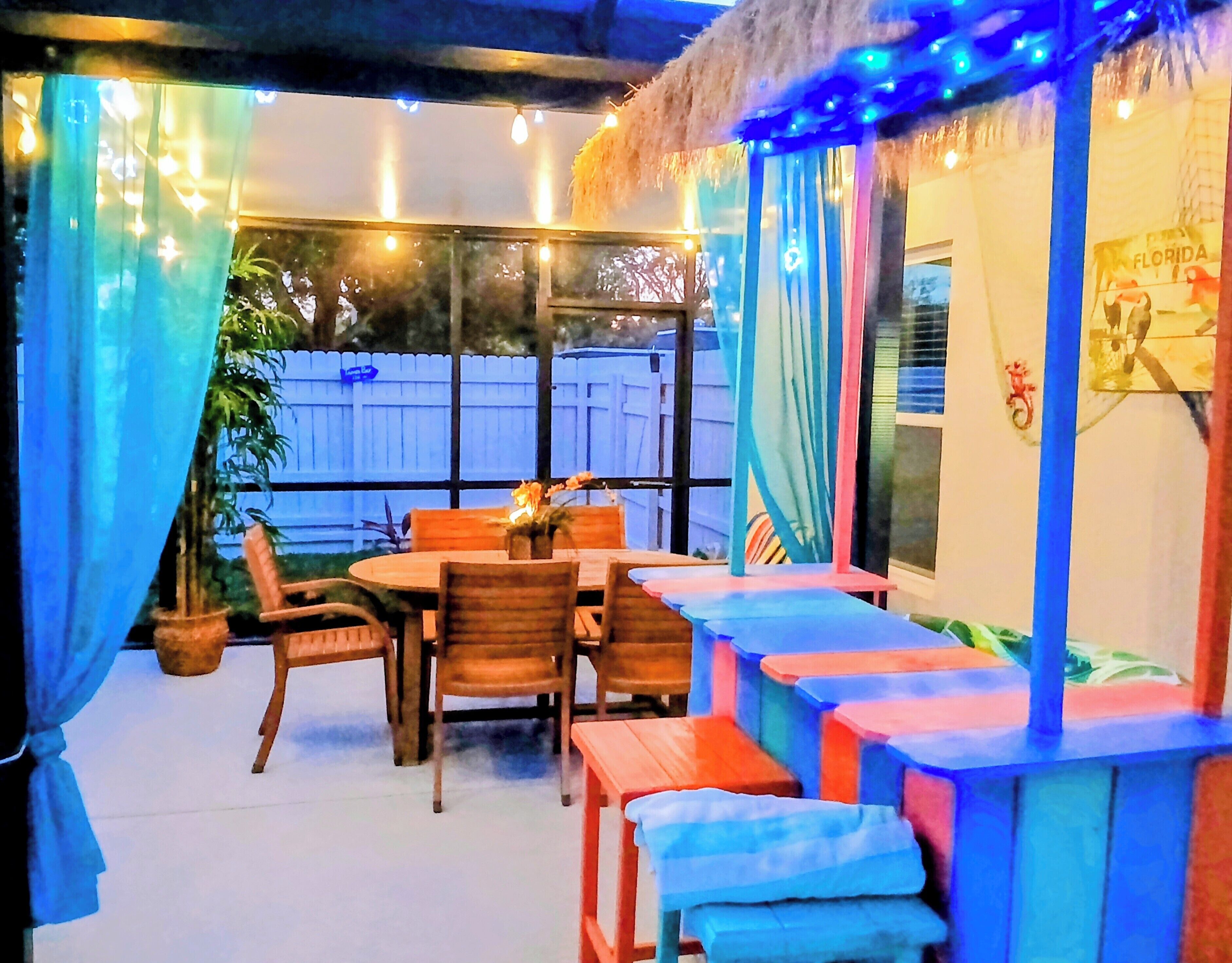 屋外ダイニングエリア