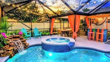 Tropical Oasis | Private Pool + Spa + Waterfalls + Tiki Bar | Sunset Paradise