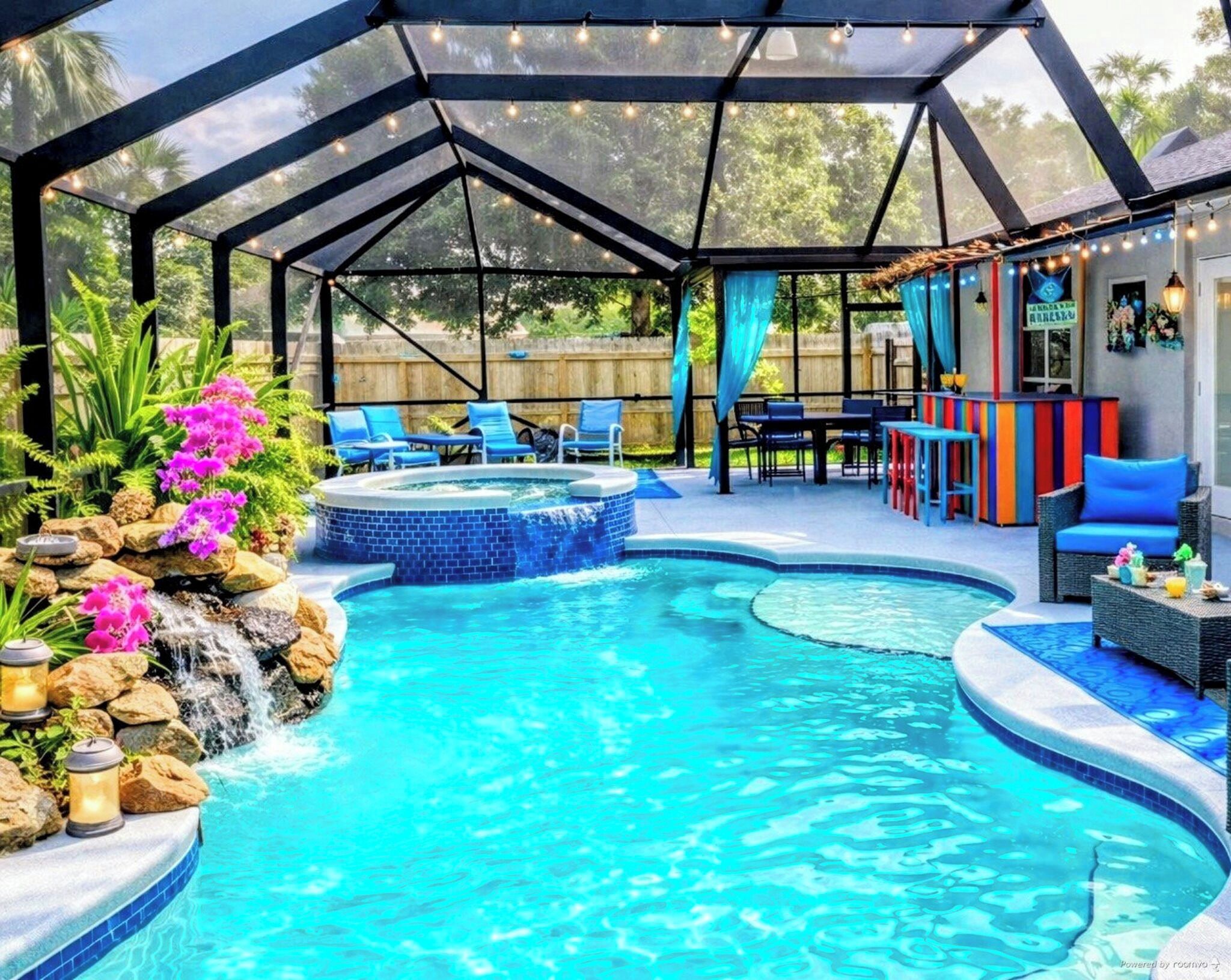 Outdoor pool, a heated pool