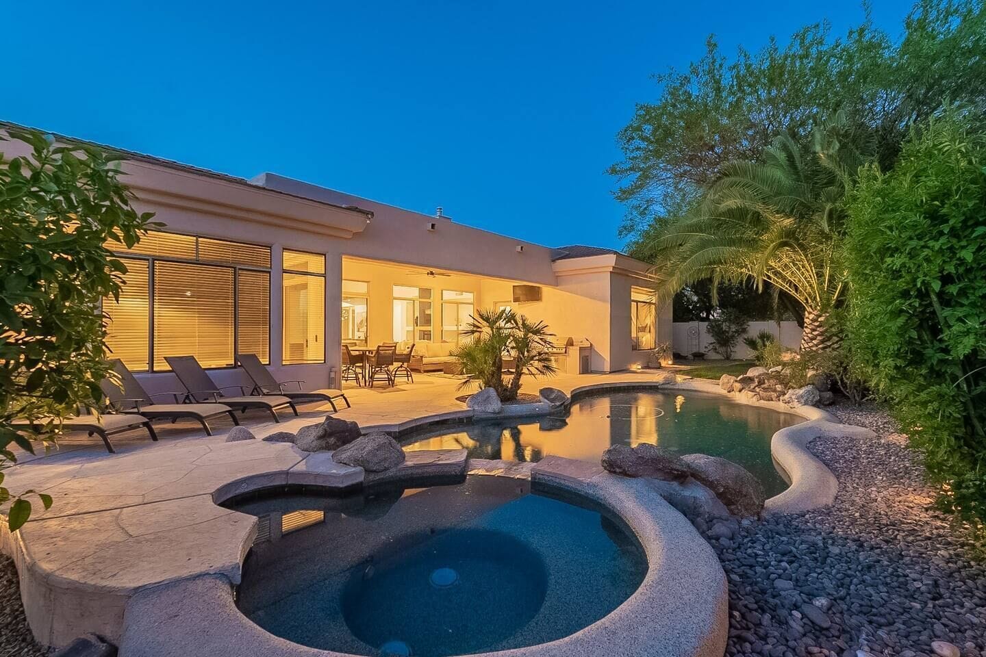 A heated pool