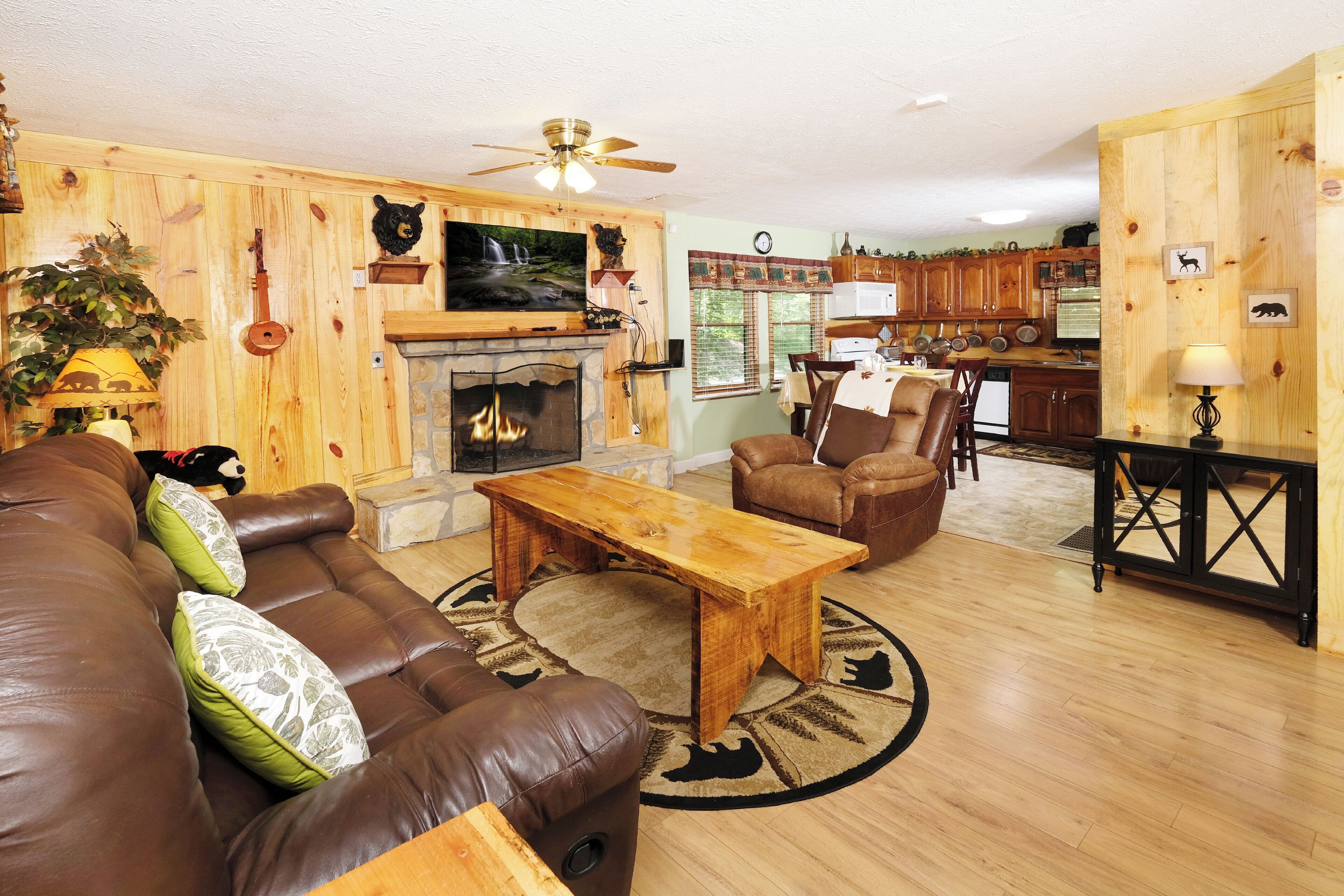 Télévision, cheminée