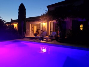 Outdoor pool, a heated pool