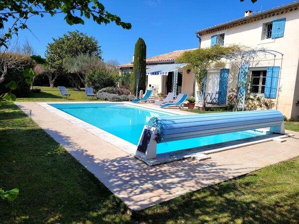 Outdoor pool, a heated pool