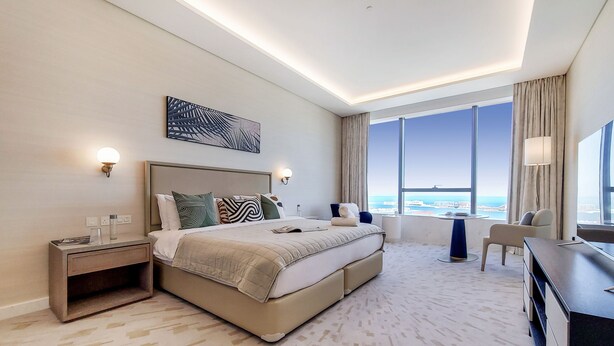 Luxury Apartment | 1 bedroom, in-room safe, iron/ironing board (on request), free WiFi - Manzil - Studio | Palm Tower | Infinity pool view (Dubai)