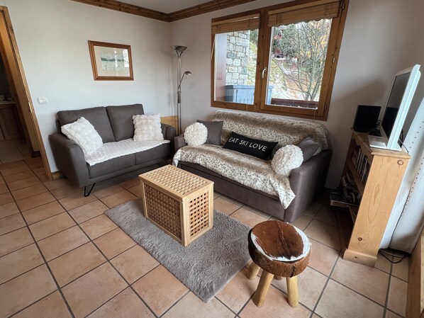 TV, DVD-spiller, bordtennis og bøker