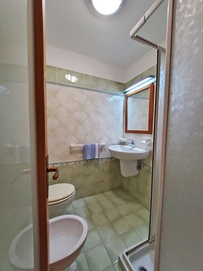 シャワー、ヘアドライヤー、ビデ、タオル