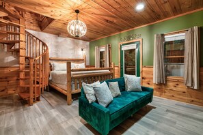 Interior - Pet Friendly Creekside Chalet! Hot Tub | King Bed | Firepit | Wi-Fi (Sevierville)