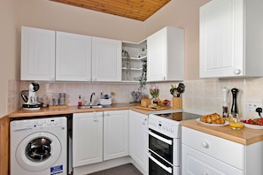 Fridge, microwave, oven, electric kettle