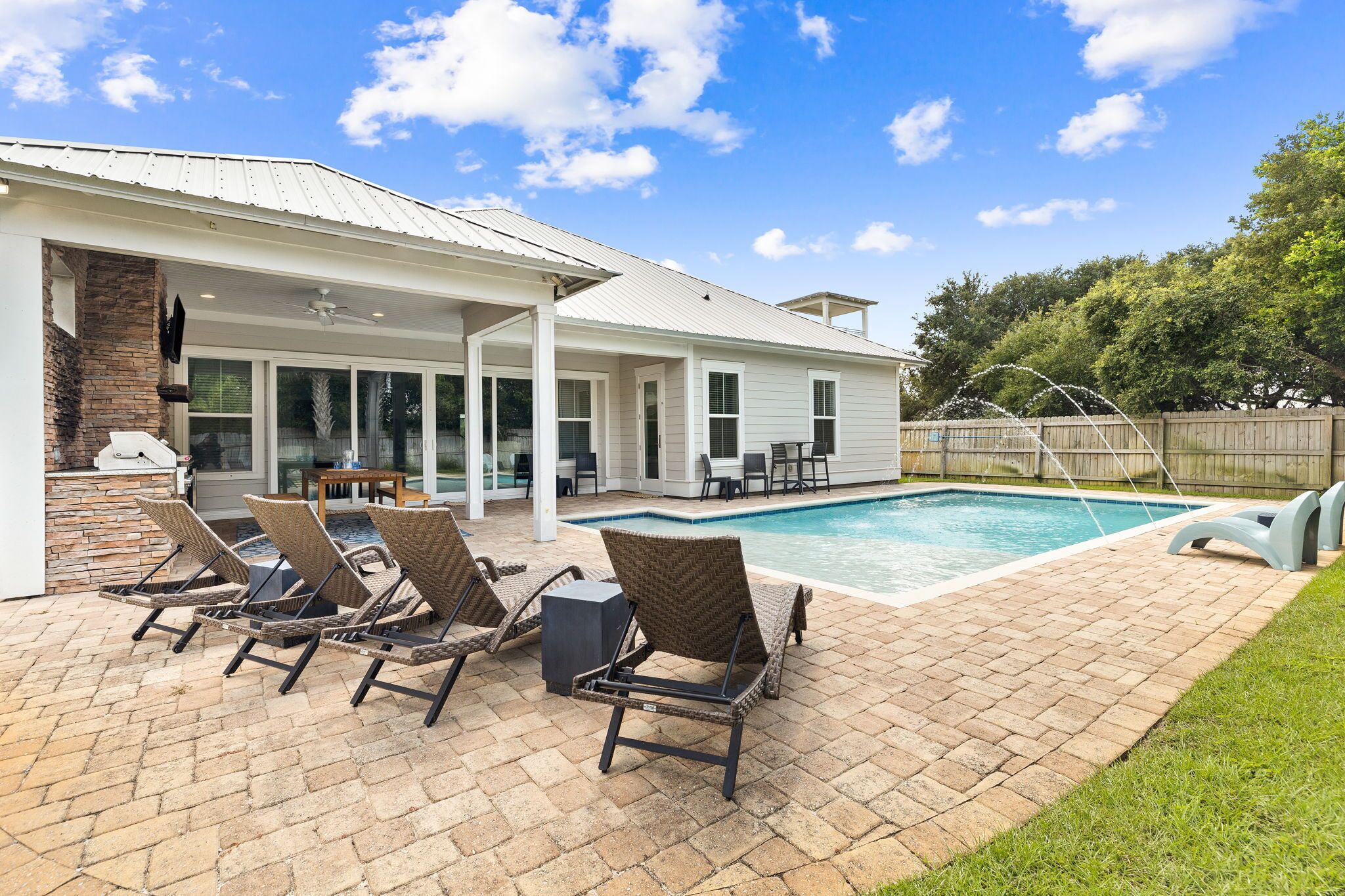 A heated pool