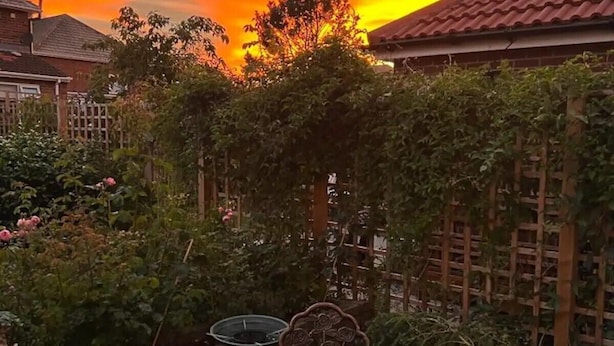 A patio with a wrought iron table and chairs, surrounded by a garden with various plants and a wooden fence. - Welcoming Family Home - Pass the Keys (North Shields)