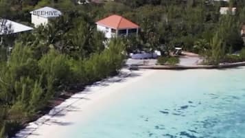 On the beach, beach towels