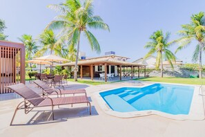 Chalet | Pool | Outdoor pool, pool umbrellas, sun loungers