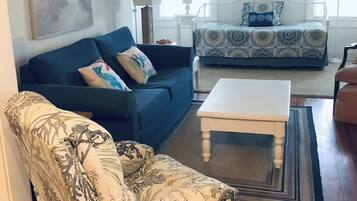 TV connectée, cheminée, livres