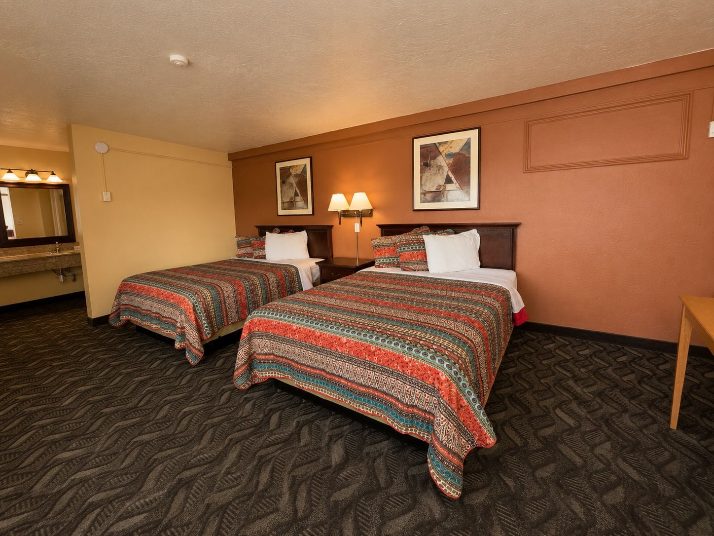 Deluxe Single Room, 2 Queen Beds | Premium bedding, down comforters, desk, WiFi (free)