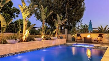 Outdoor pool, a heated pool