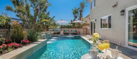 Outdoor pool, a heated pool