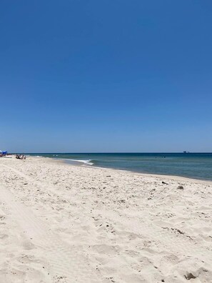 Beach nearby, sun-loungers