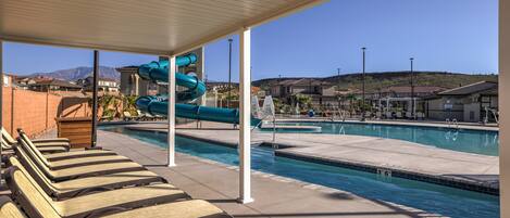 Outdoor pool, a heated pool