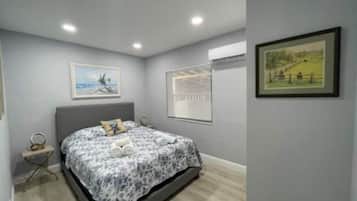 1 bedroom, iron/ironing board, travel crib, free WiFi