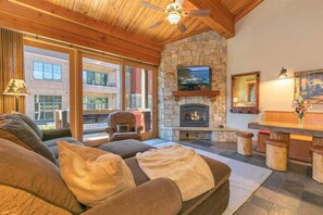 Smart TV, fireplace, video games, table football