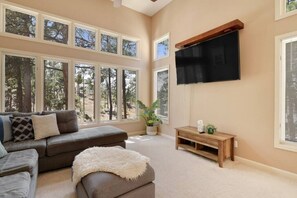 Smart-TV, Kamin, Stereoanlage, Arbeitsbereiche