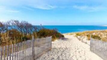 Chaises longues, serviettes de plage