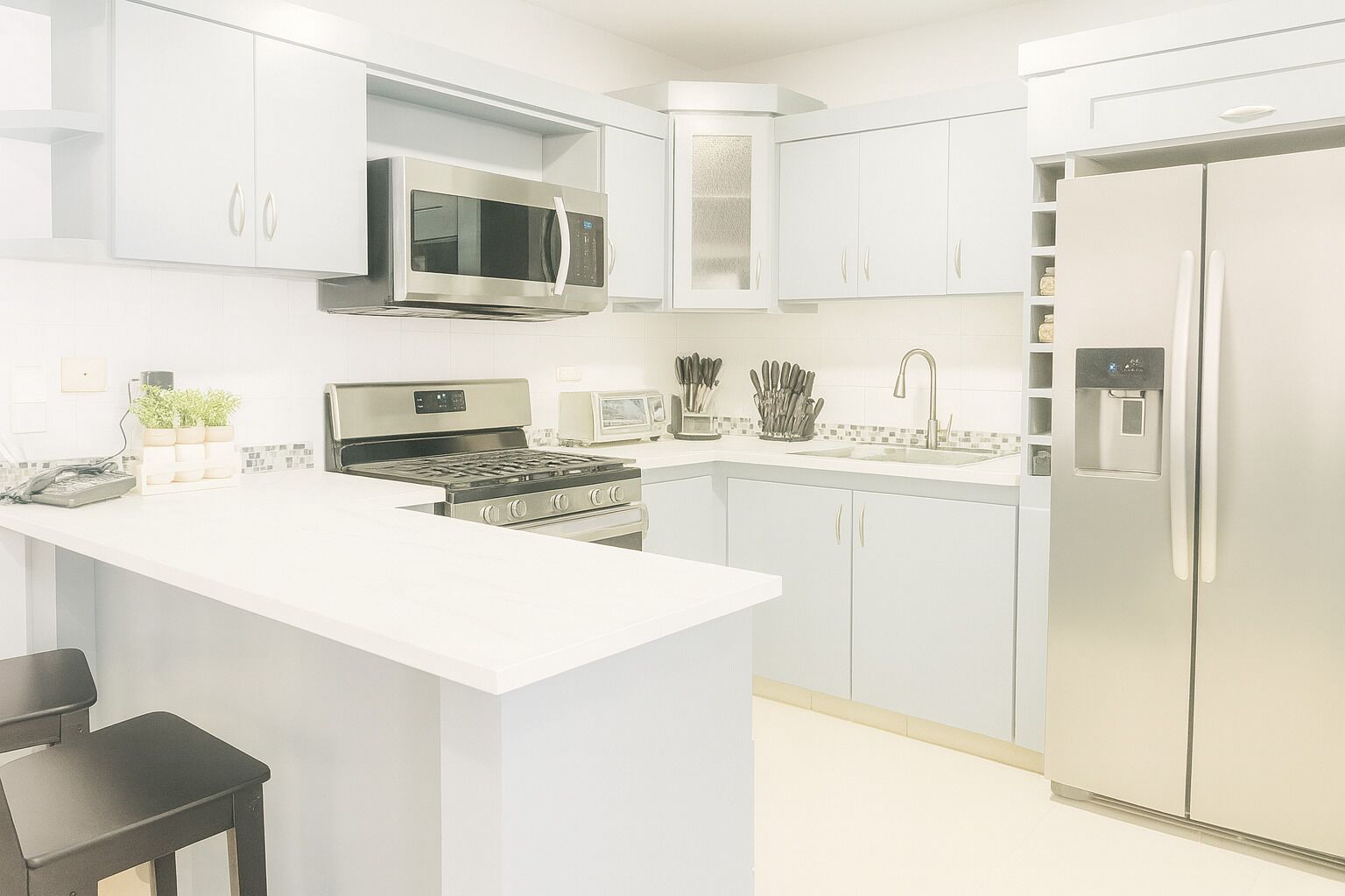 冰箱、微波炉、烤箱、炉灶