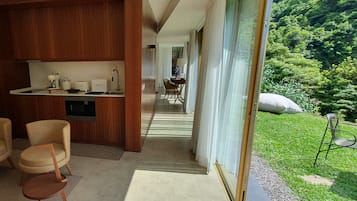Vila com design assinado, 1 quarto, para não fumantes, vista para o oceano | 1 quarto, lençóis italianos Frette, roupas de cama premium