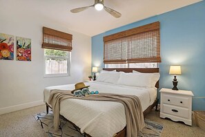 2 bedrooms, iron/ironing board, travel cot, WiFi