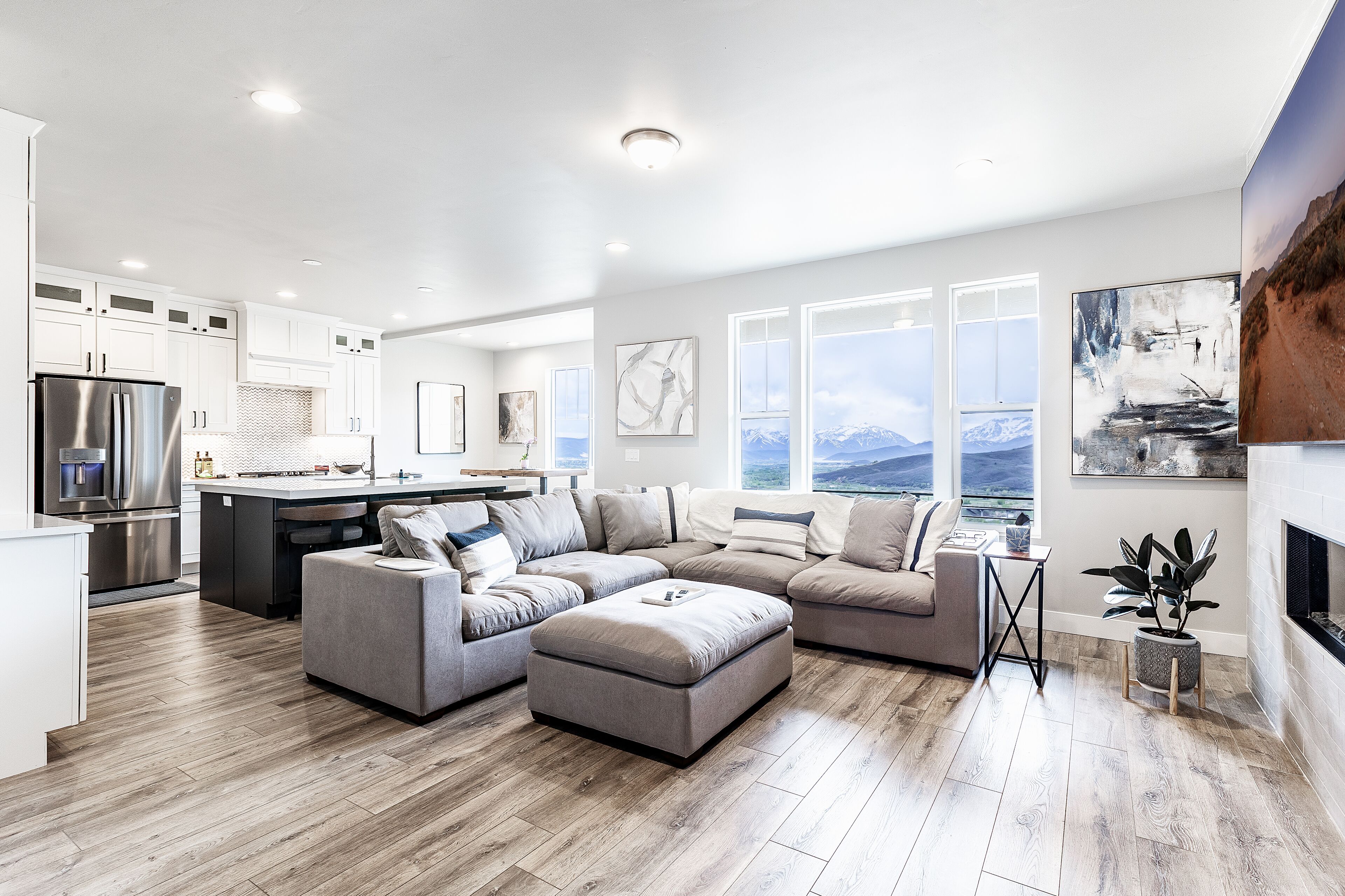 TV connectée, cheminée