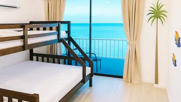 2 室のベッドルーム、セーフティボックス (室内)、デスク、アイロン / アイロン台