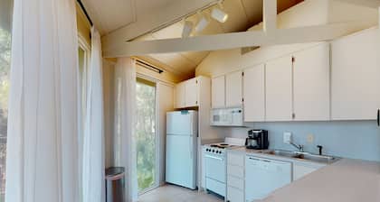 Adorable ocean side villa with large windows & natural lighting, dog friendly