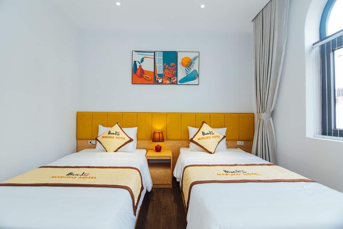 Phòng 2 giường đơn Premium | Bộ đồ giường kháng dị ứng, minibar, màn/rèm cản sáng, phòng cách âm 