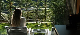 Studio 'Garden Lodge Exclusive Two' avec vue montagne, terrasse privée et Wi-Fi