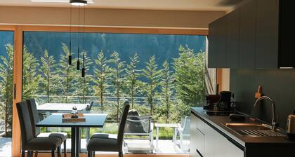 Einzimmerapartment 'Garden Lodge Exclusive One' mit Bergblick, privater Terrasse und WLAN