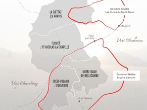 Property map - Cozy Studio for 4, South-Facing, 300m from Slopes, Pets Welcome (Crest-Voland)
