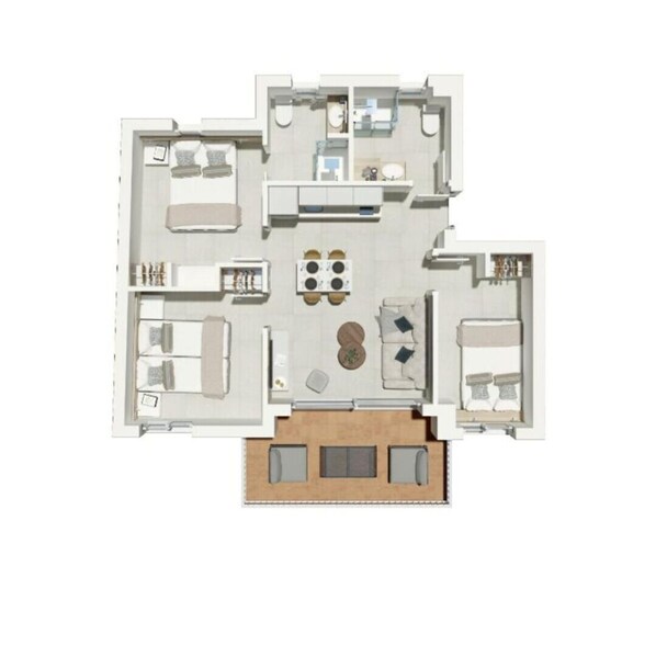 3 bedrooms, in-room safe, soundproofing, free WiFi