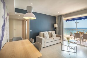 Design Apartment, 4 Bedrooms, Sea View | Living area | Flat-screen TV - Mara Boutique Apartments (Benidorm)