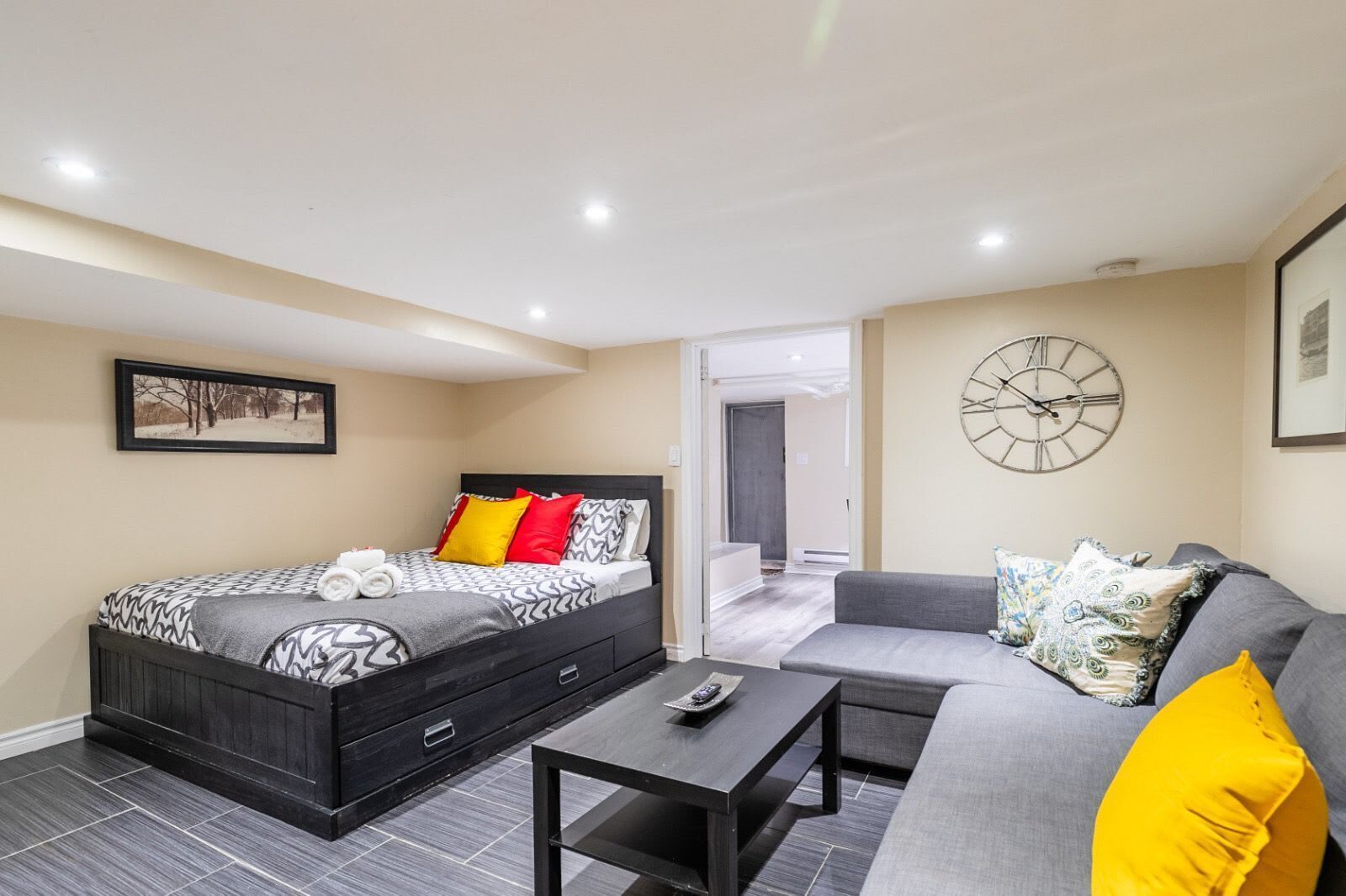 1 غرفة نوم ومكتب ومكواة/لوح كي وواي فاي