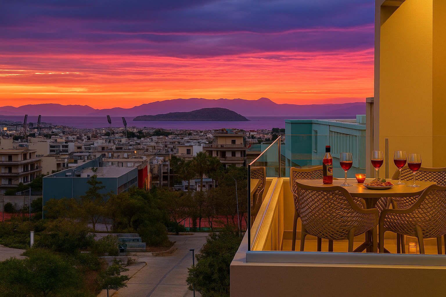 屋外ダイニングエリア