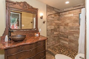 Free toiletries, hair dryer, soap, shampoo