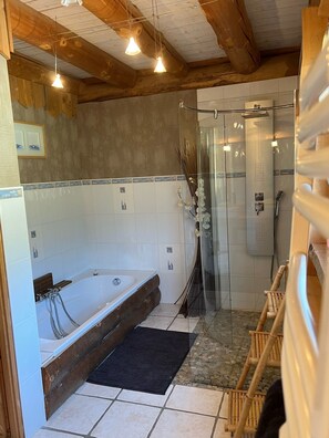 Shower, hair dryer, toilet paper - Magnifique Chalet en Rondins 6/8 Personnes Avec Sauna à LA Bresse (La Bresse)