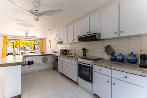 Fridge, microwave, oven, stovetop - Lighthouse Beach Resort / Ocean View (Kralendijk)