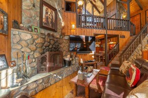 TV connectée, cheminée, jeux vidéo