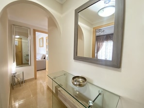 Bathtub, hair dryer, towels