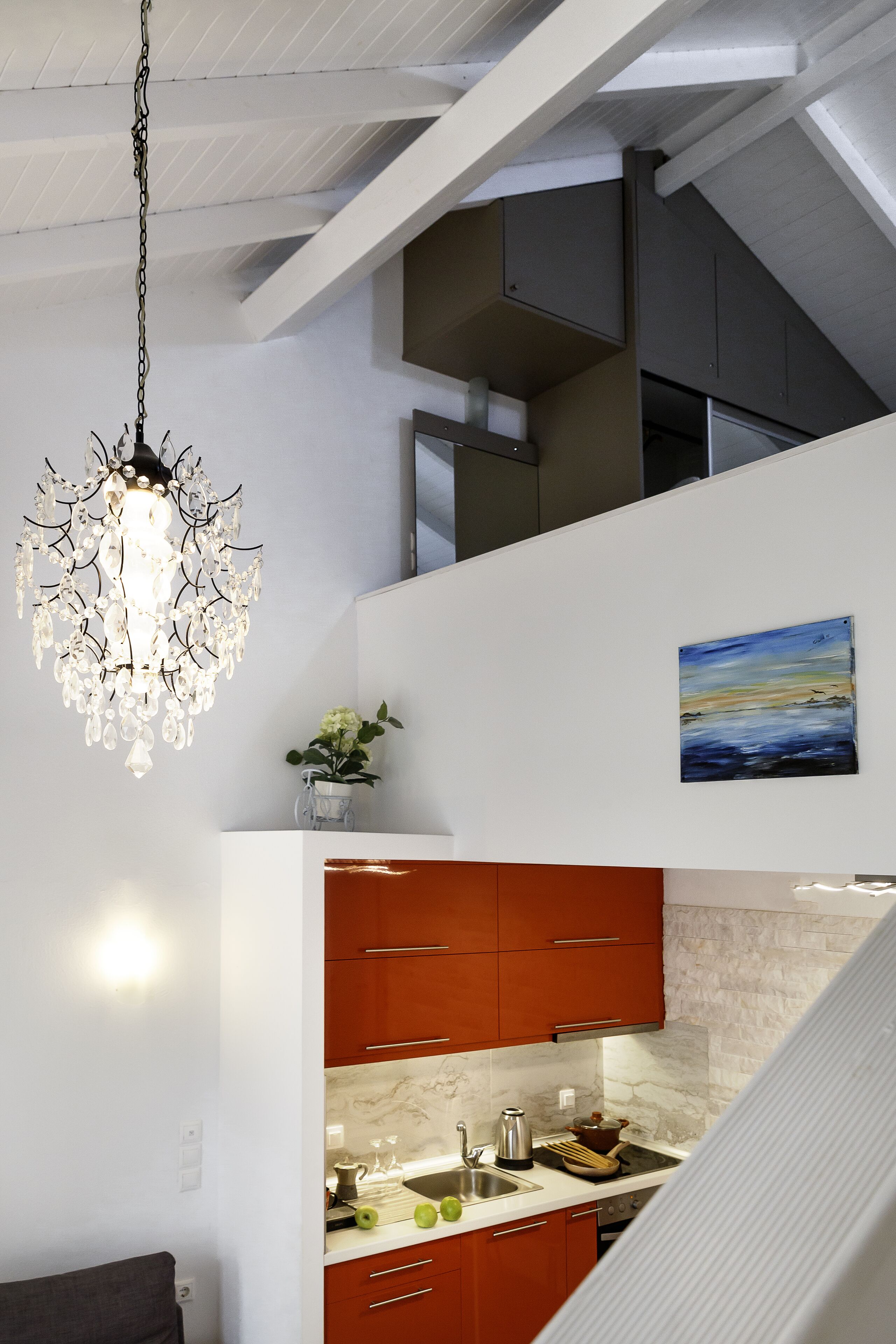 Design Duplex, 1 Bedroom | Living area | 32-inch flat-screen TV with digital channels, TV