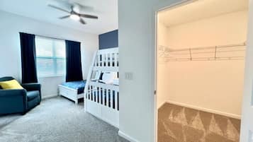 Desk, iron/ironing board, travel cot, free WiFi
